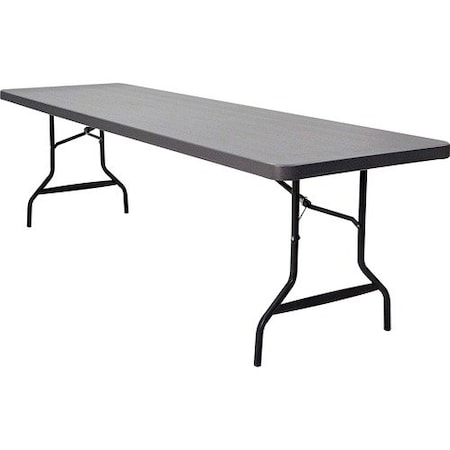Iceberg IndestrucTable Commercial Folding Table, Charcoal Top and Frame, 30 in W x 96 in L x 29 in H ICE65537